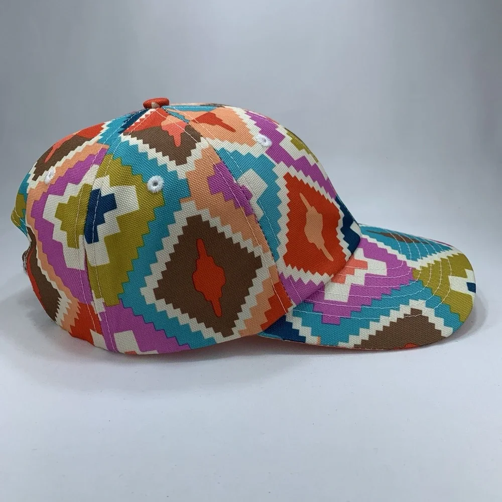 Vera Bradley Hacienda Diamonds Hat Lighten Up Stretch Fit Baseball Cap
